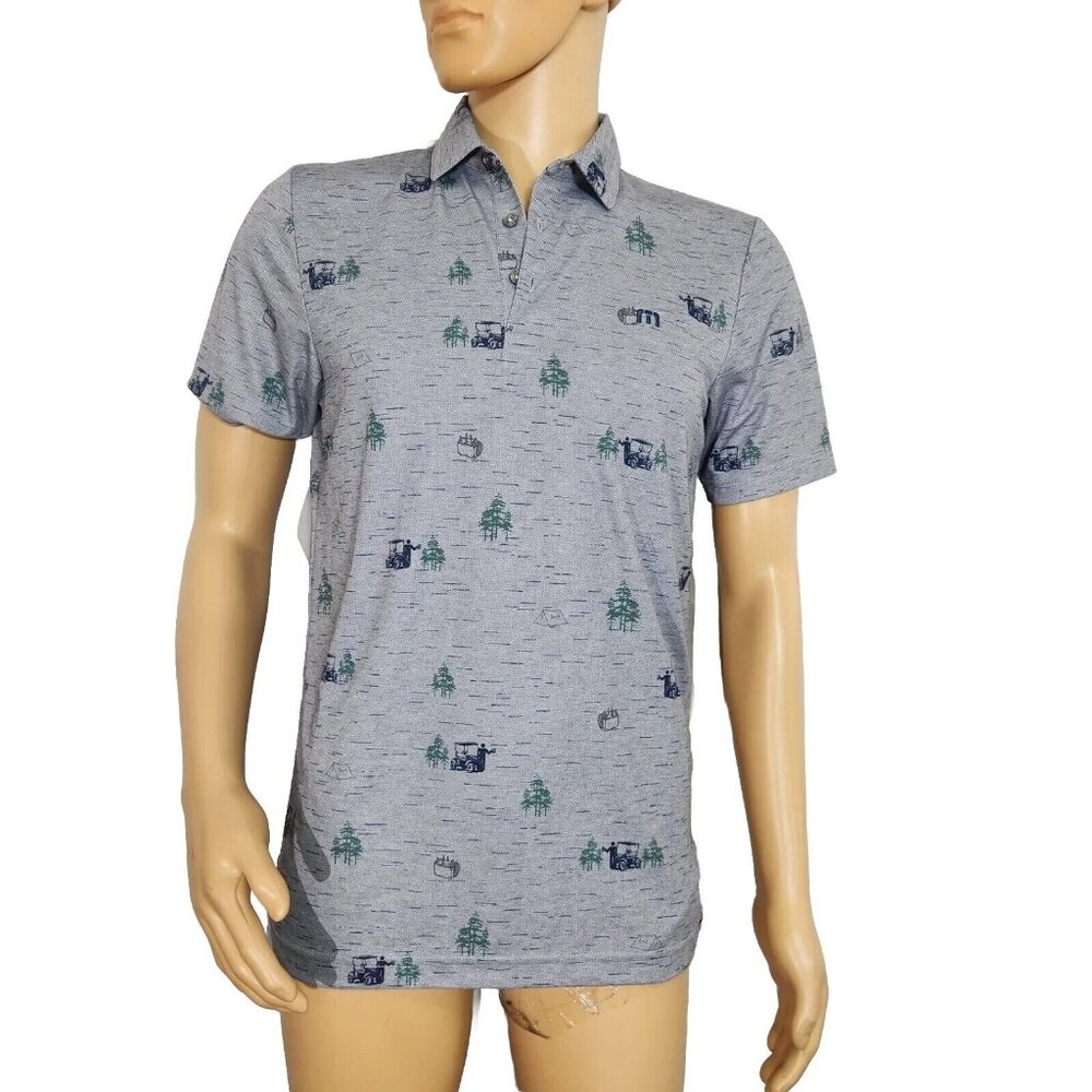 Travis Mathew Men's Prestige Polo Outfresh Short Sleeve Medium Gray Size S  (11)